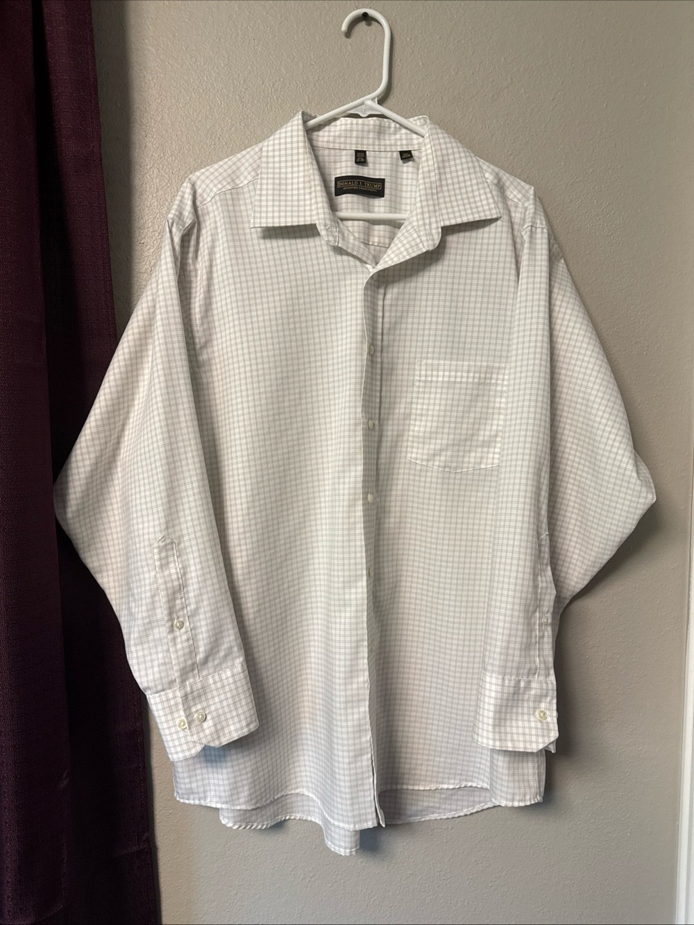 MS13 Donald J Trump Long Sleeve Button-Down Dress Shirt Size 17 1/2 32/33